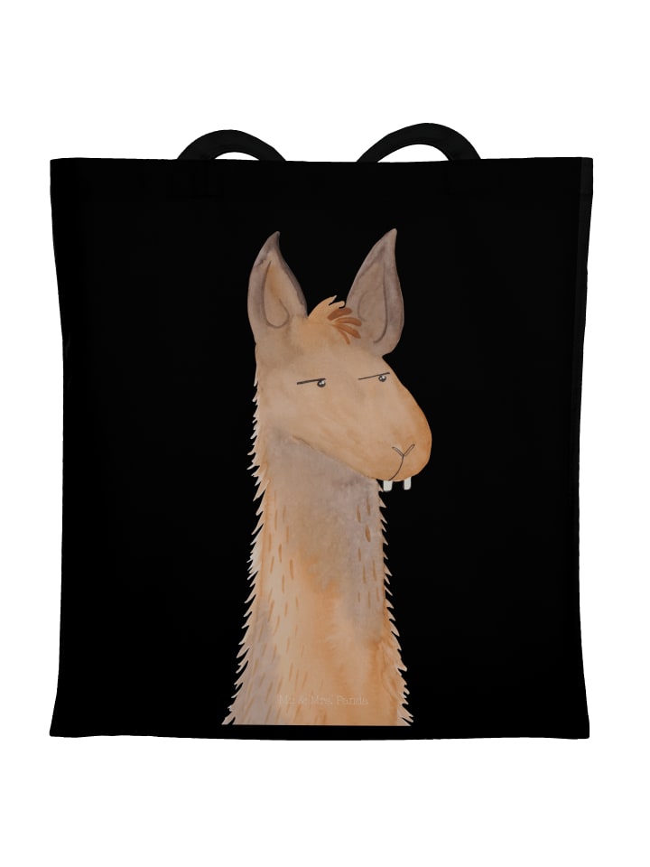 

Сумка Mr. & Mrs. Panda Tragetasche Lamakopf Genervt ohne Spruch, черный