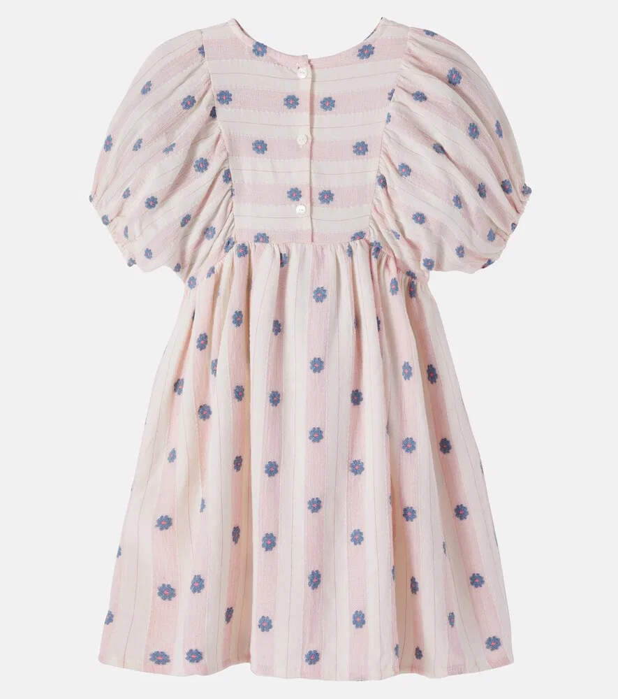 Платье Elwen из смесового хлопка с цветочным принтом Bebe Organic, розовый — фото 2