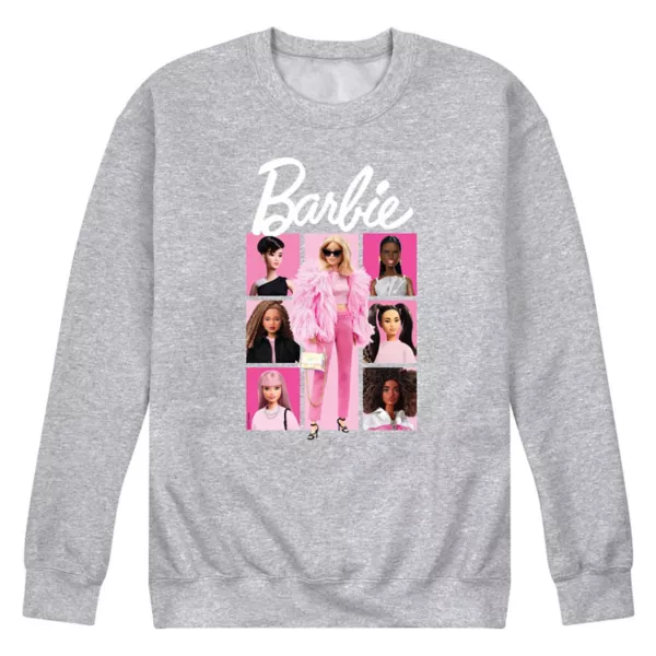 

Мужская розовая флисовая толстовка в клетку Barbie, серый