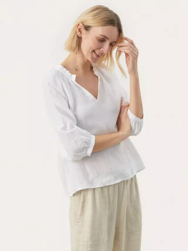 

Блуза Part Two Elody Linen, цвет bright/white