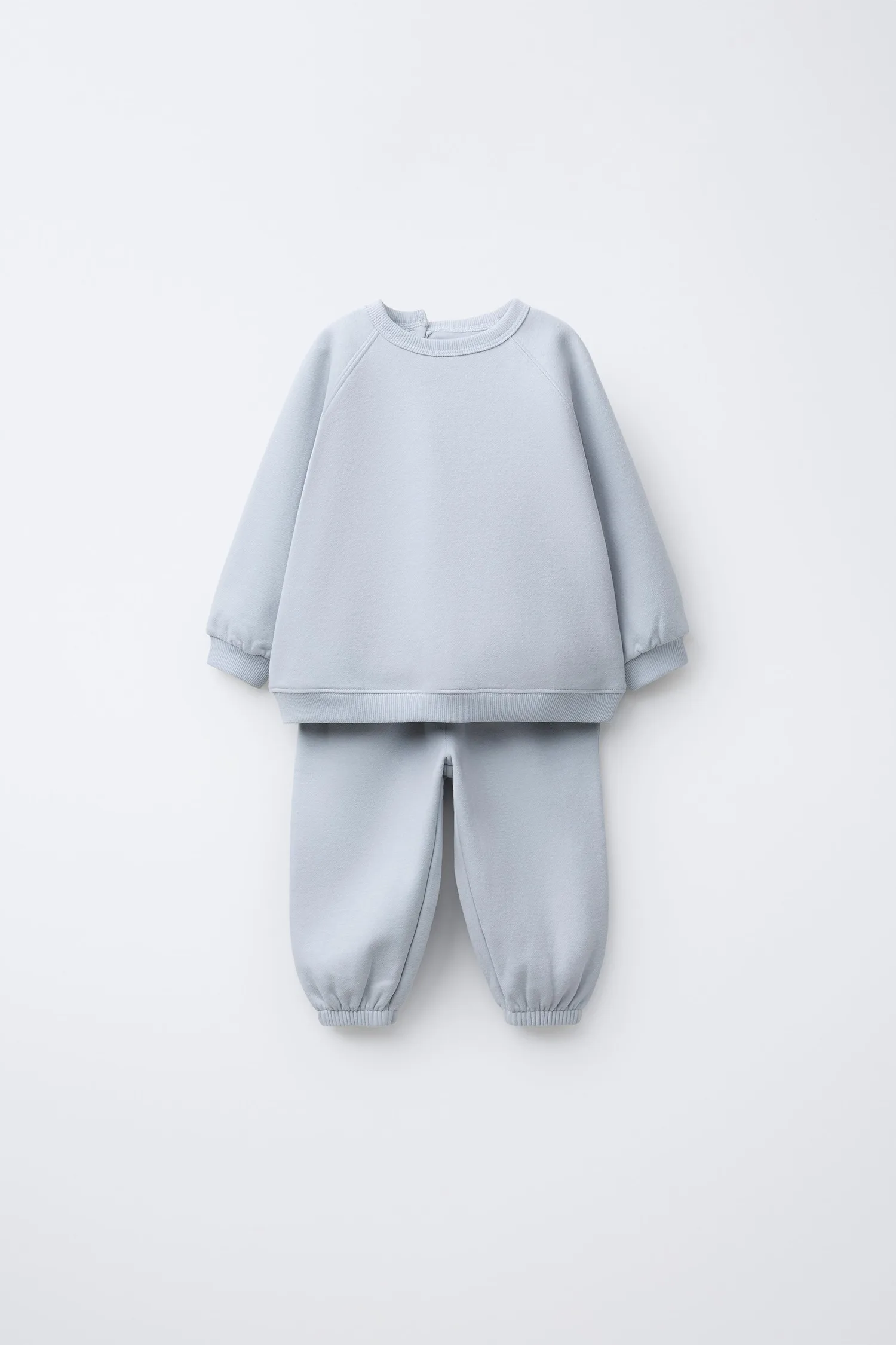 Базовый комплект: толстовка и спортивные штаны Zara, пастельно-голубой