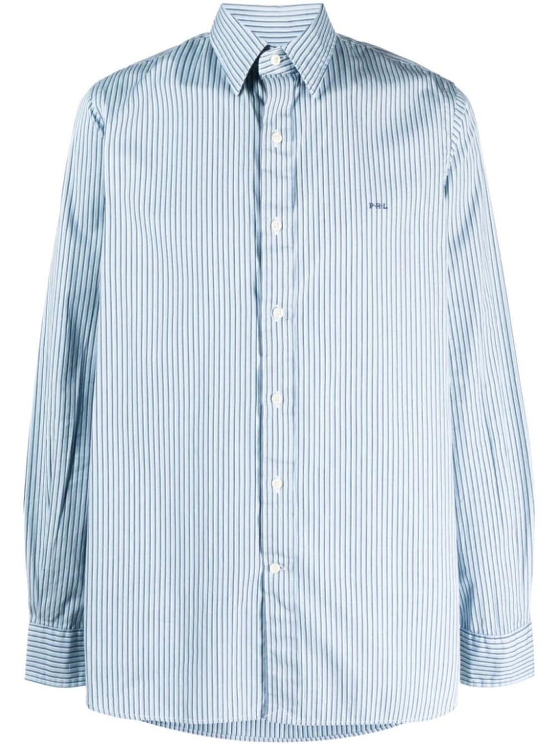 

Polo Ralph Lauren logo-embroidered striped shirt, синий