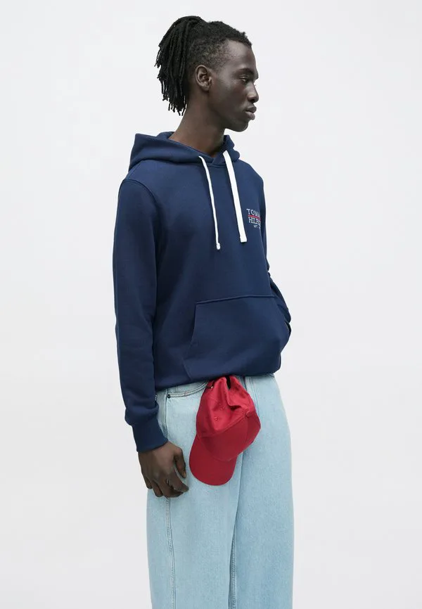 Толстовка с капюшоном на шнуровке и вышитым логотипом heritage Tommy Hilfiger, Navy — фото 4