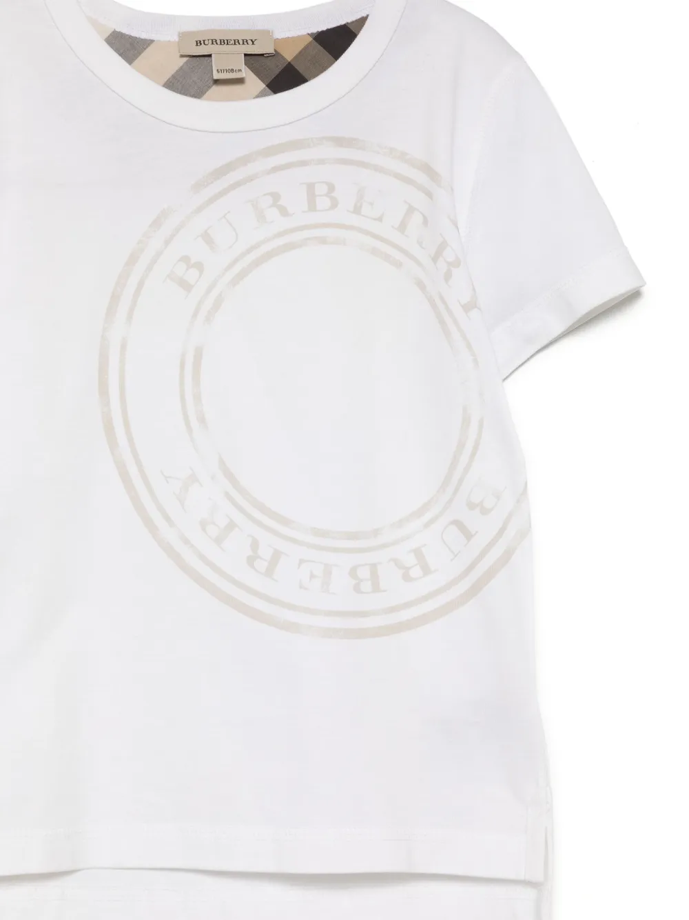 Футболка с круглым вырезом BURBERRY KIDS, белый — фото 3