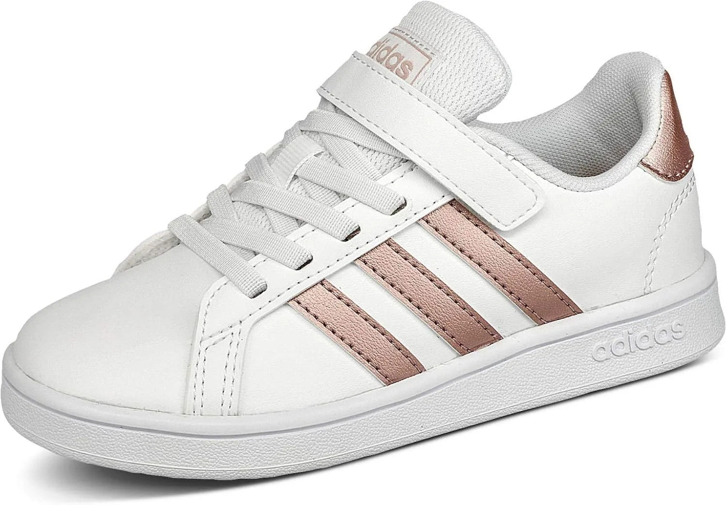 Детские теннисные кроссовки унисекс Grand Court Lifestyle на шнуровке adidas, белый