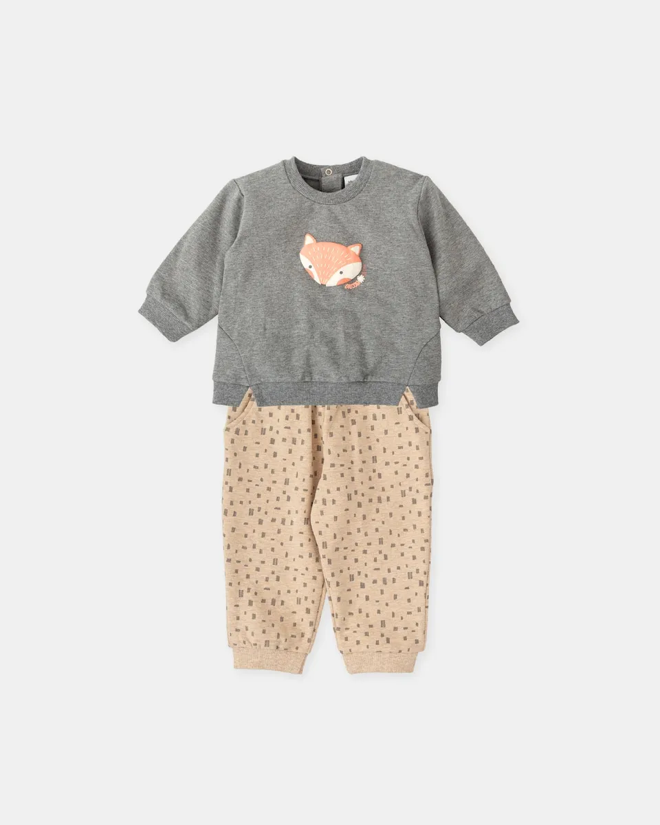 

Детский комплект из двух частей Tutto Piccolo, темно-серый