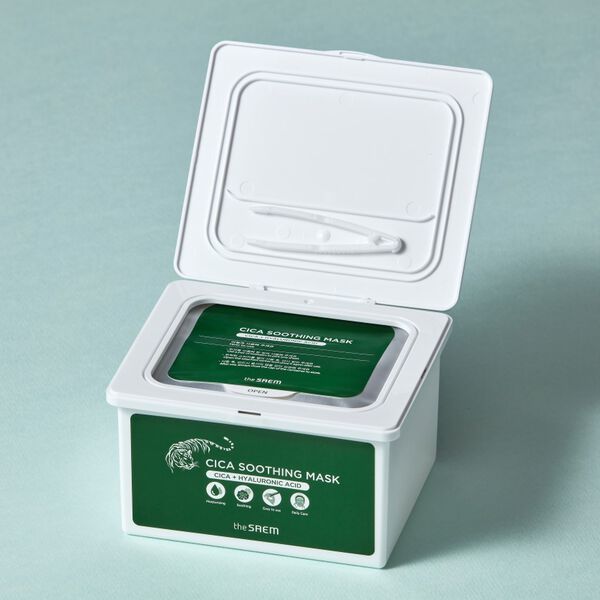Тканевая маска The Saem — Интенсивно увлажняющая для лица, ./1 упаковка. Cica soothing mask — фото 2