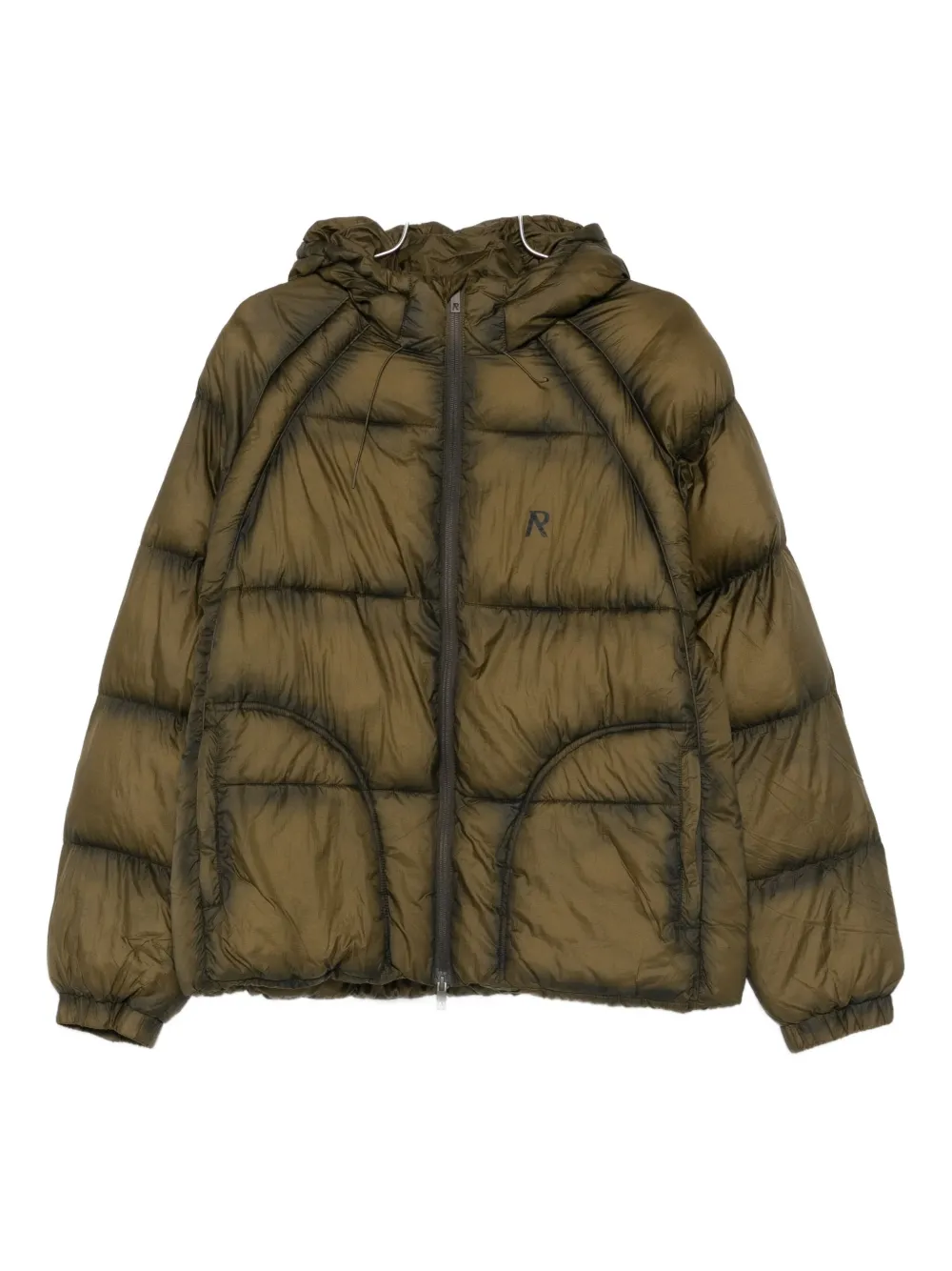

Прозрачная пуховая куртка с капюшоном Represent, зеленый
