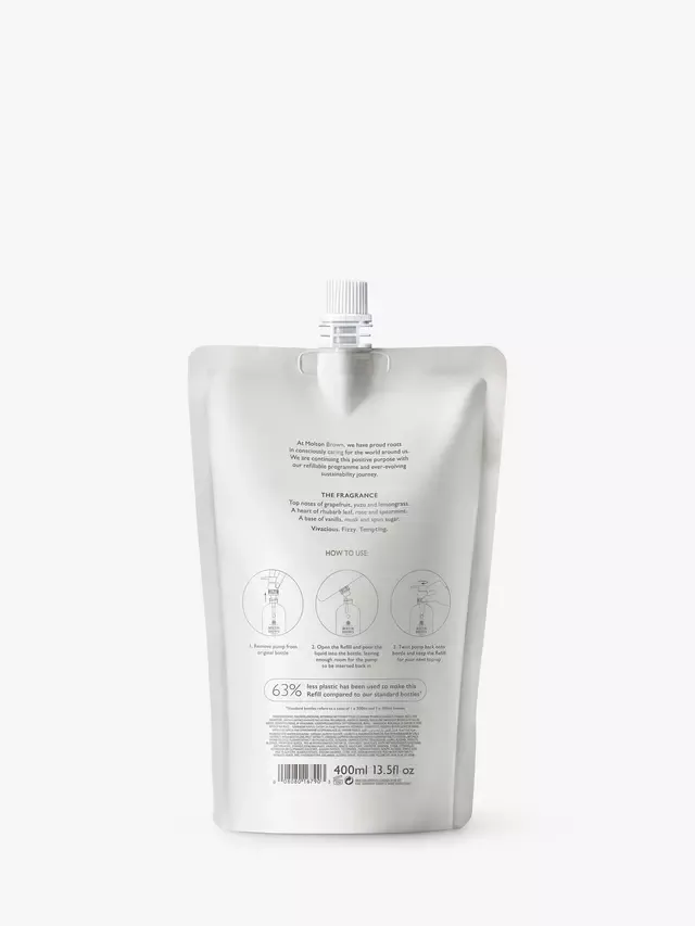 Жидкое мыло для рук Delicious Rhubarb & Rose, сменный блок, 400 мл Molton Brown — фото 3