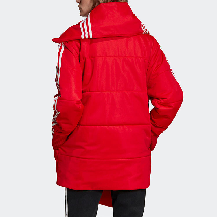 Женская стеганая куртка Adidas Originals, цвет Scarlet — фото 4