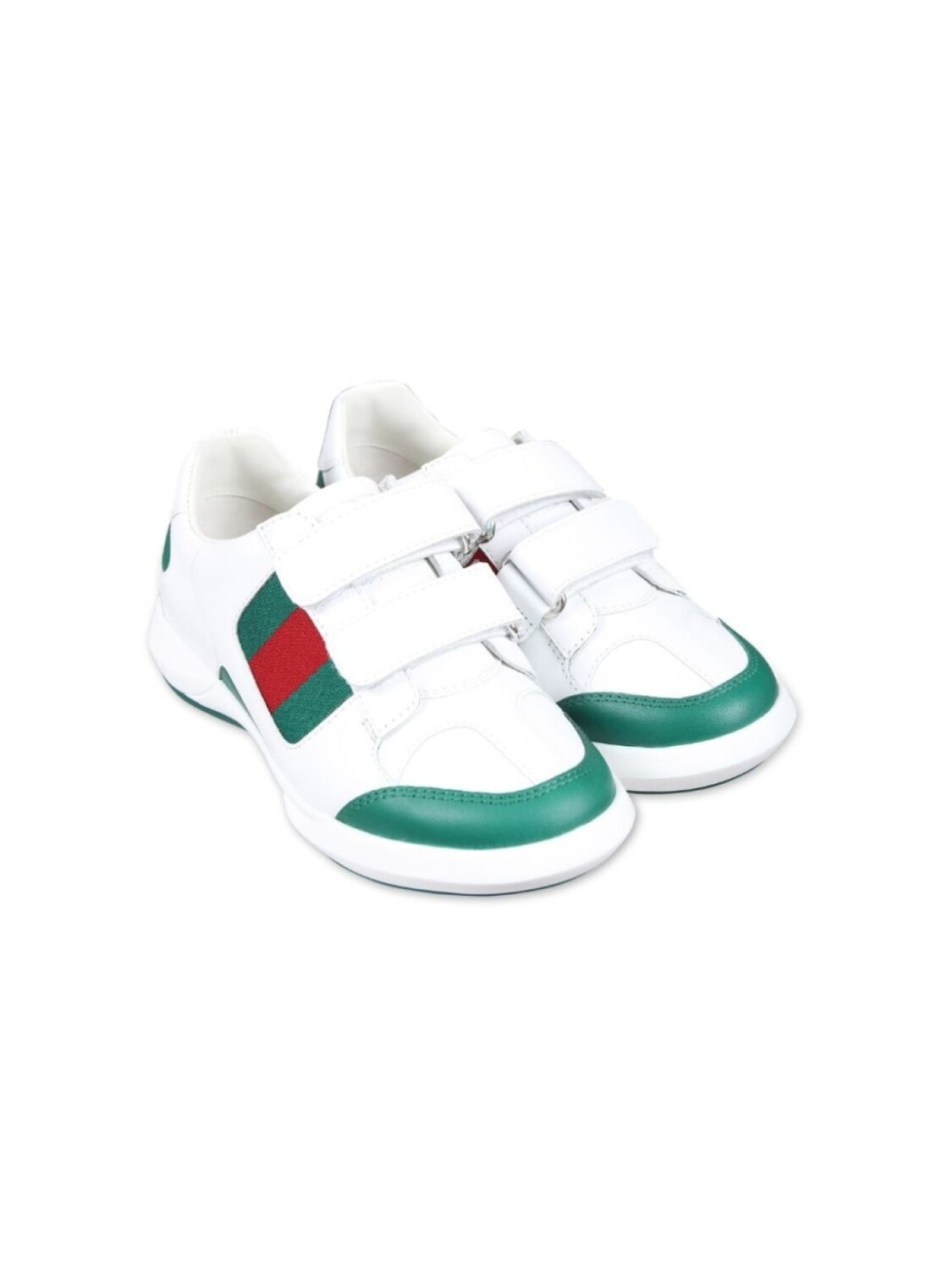 

Gucci Kids кеды Ace на липучках, белый