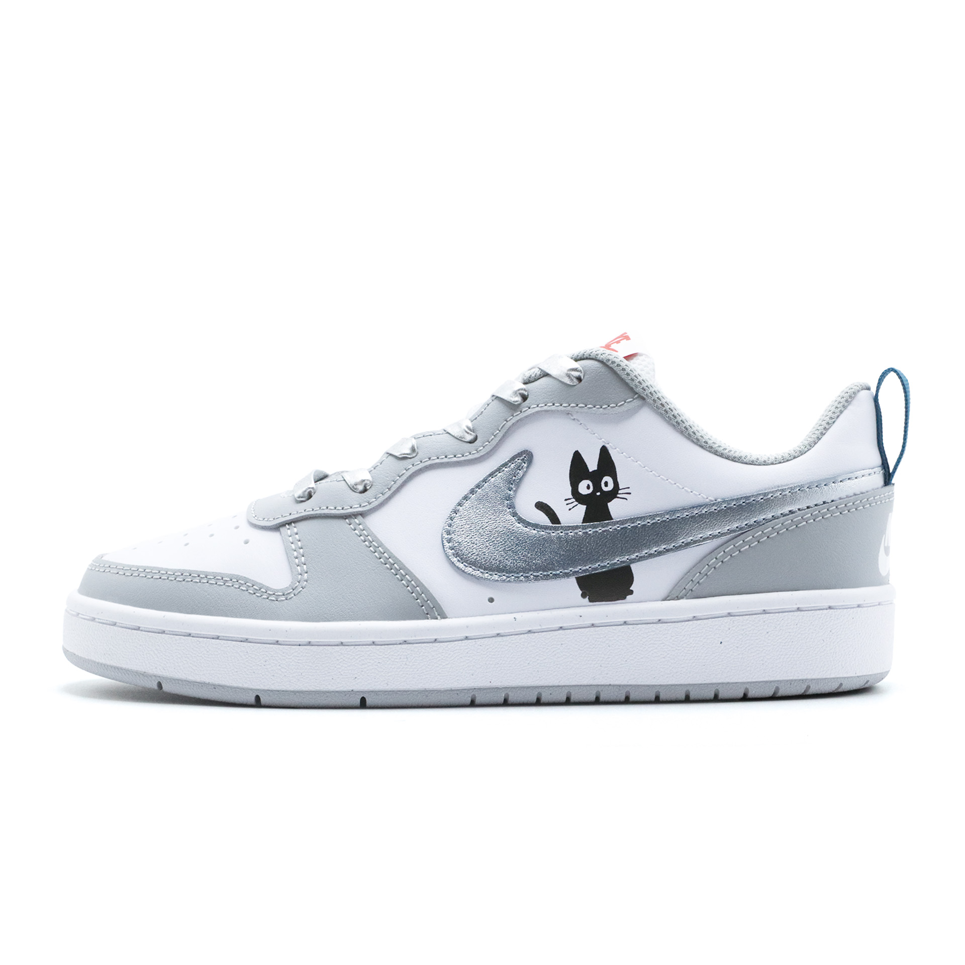 

Nike Детские кроссовки для скейтбординга Court Borough Silver Gradient с антискользящим покрытием, износостойкие, низкие, для подростков
