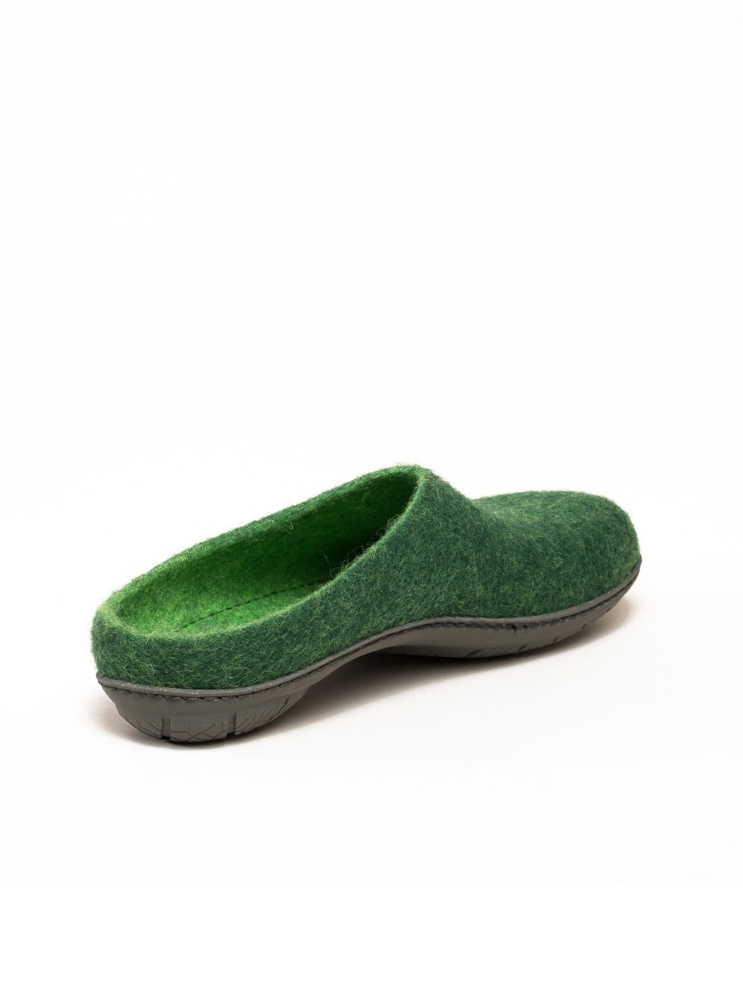 Тапочки 'Filzpantoffel Magicfelt 736' в темно-зеленом цвете — фото 4