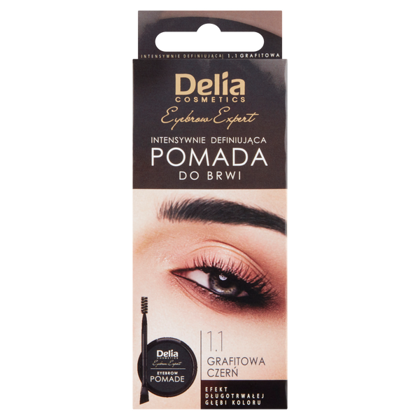

Помада для бровей 1.1 Графитовый черный, 4 мл Delia Expert, цвет 1.1 grafitowa czerń