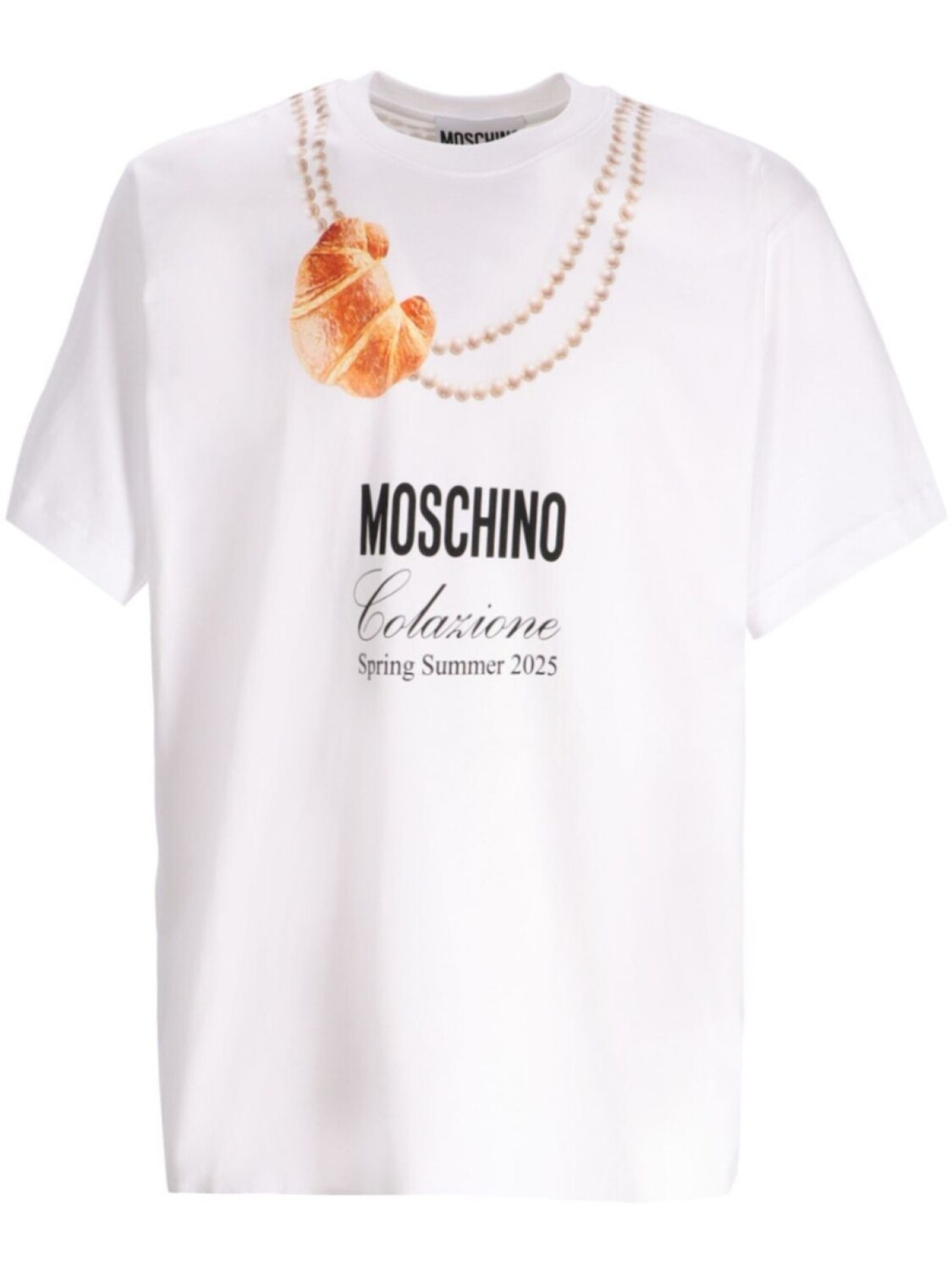 

Moschino футболка с принтом, белый