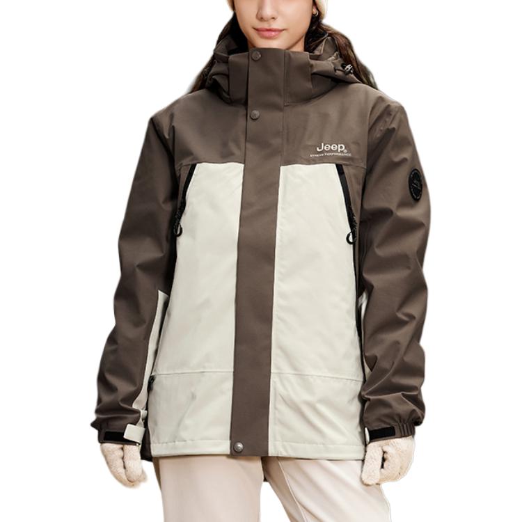 

Водонепроницаемая и ветрозащитная утепленная ветровка Unisex Jeep, черный/хаки