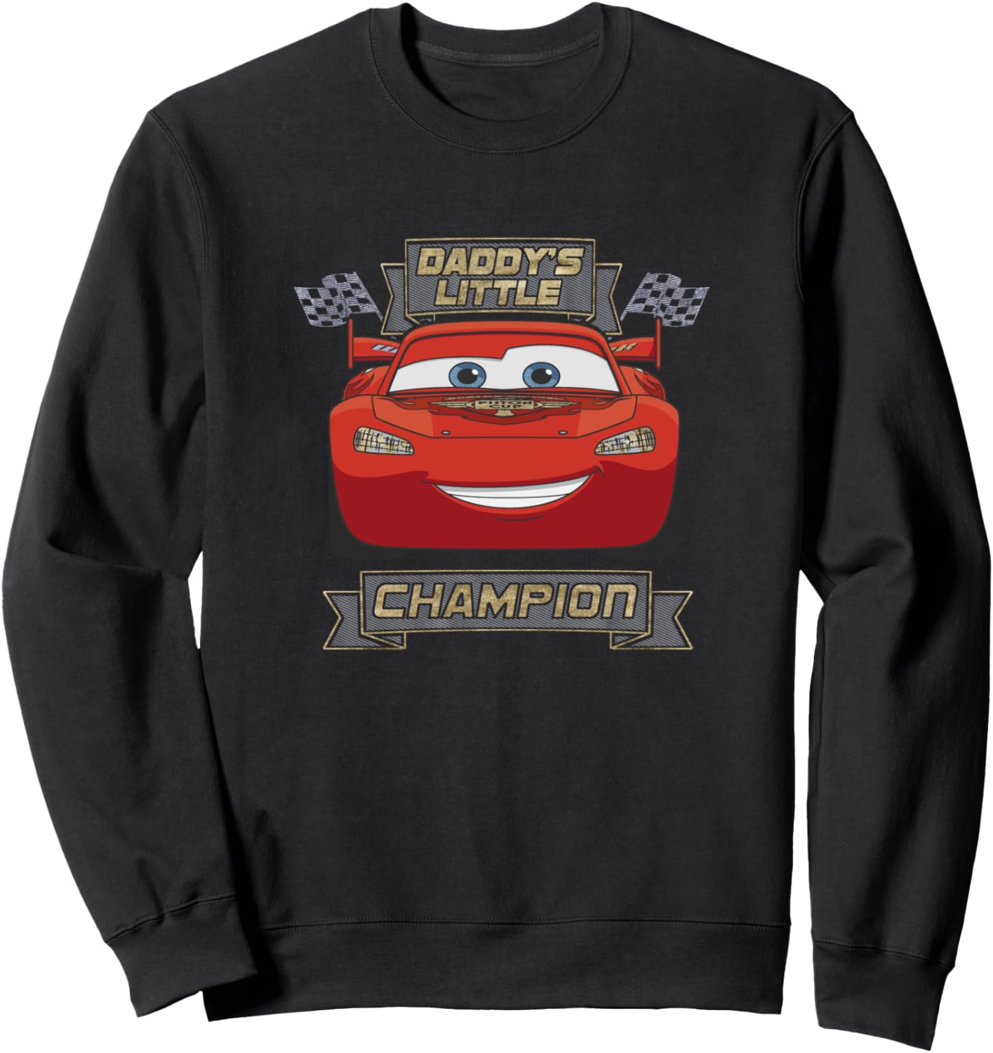 

Толстовка Disney Pixar Cars Daddy's Little Champion McQueen с логотипом, черная, Черный, Толстовка Disney Pixar Cars Daddy's Little Champion McQueen с логотипом, черная