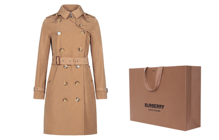 Тренч Burberry, женский, верблюжий — фото 2