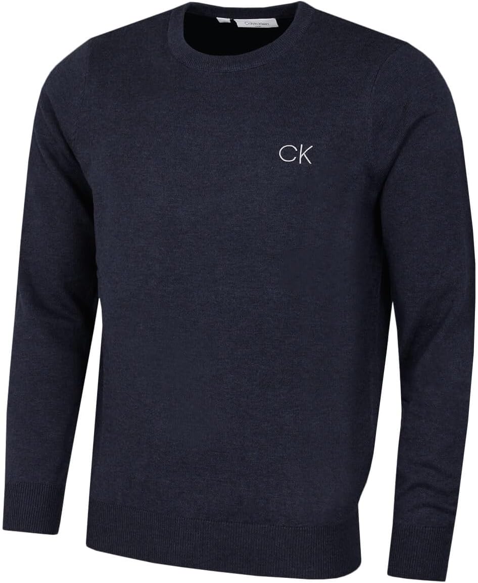 

Мужской мягкий свитер для гольфа Calvin Klein Tour с круглым вырезом, Navy Marl