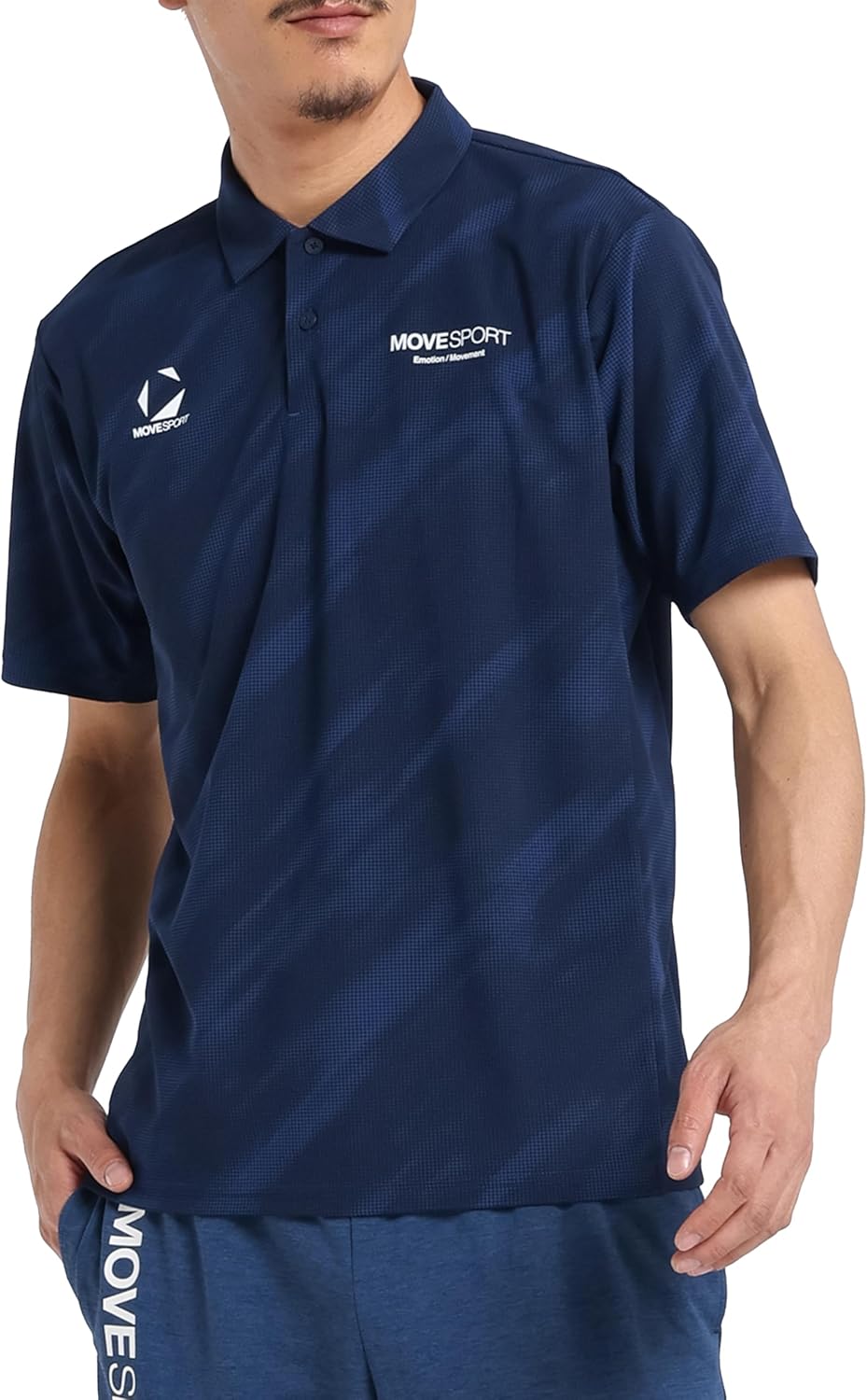 

Футболка-поло Move Sports Descente, короткий рукав, мини-пике с солнцезащитным эффектомя, мужская Movesport