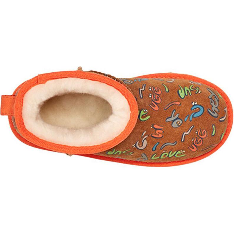 UGG Классические мини нескользящие износостойкие детские ботинки brown kids — фото 4