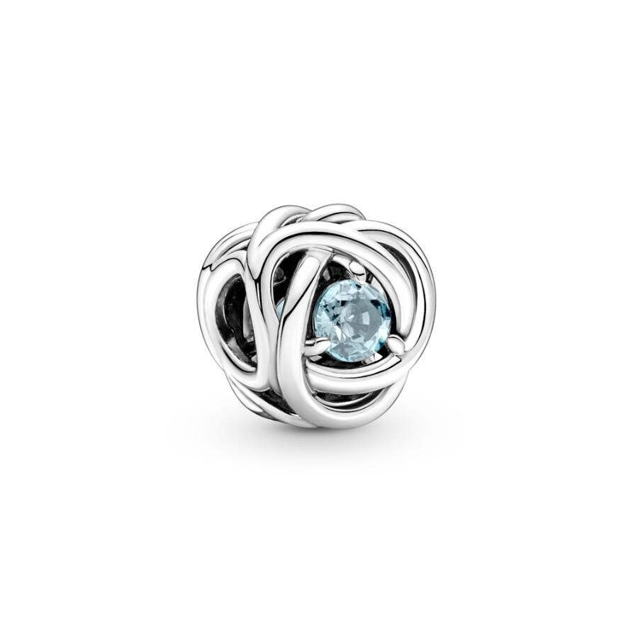 

Шарм March Sea Aqua Blue Eternity Circle Pandora, стерлинговое серебро