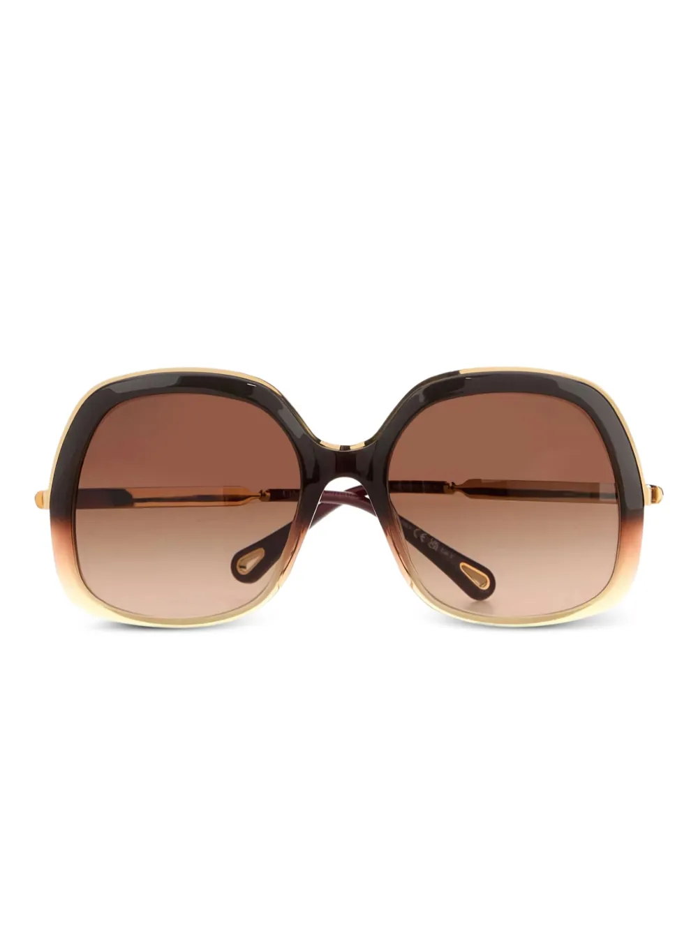 

Солнцезащитные очки в квадратной оправе Chloé Eyewear, коричневый