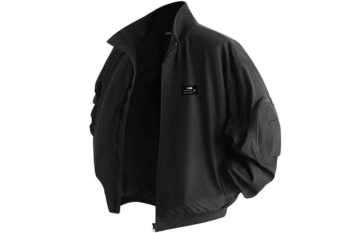 

Куртка Unisex Stand Collar Thickened ZIAREL, черный with removable logo