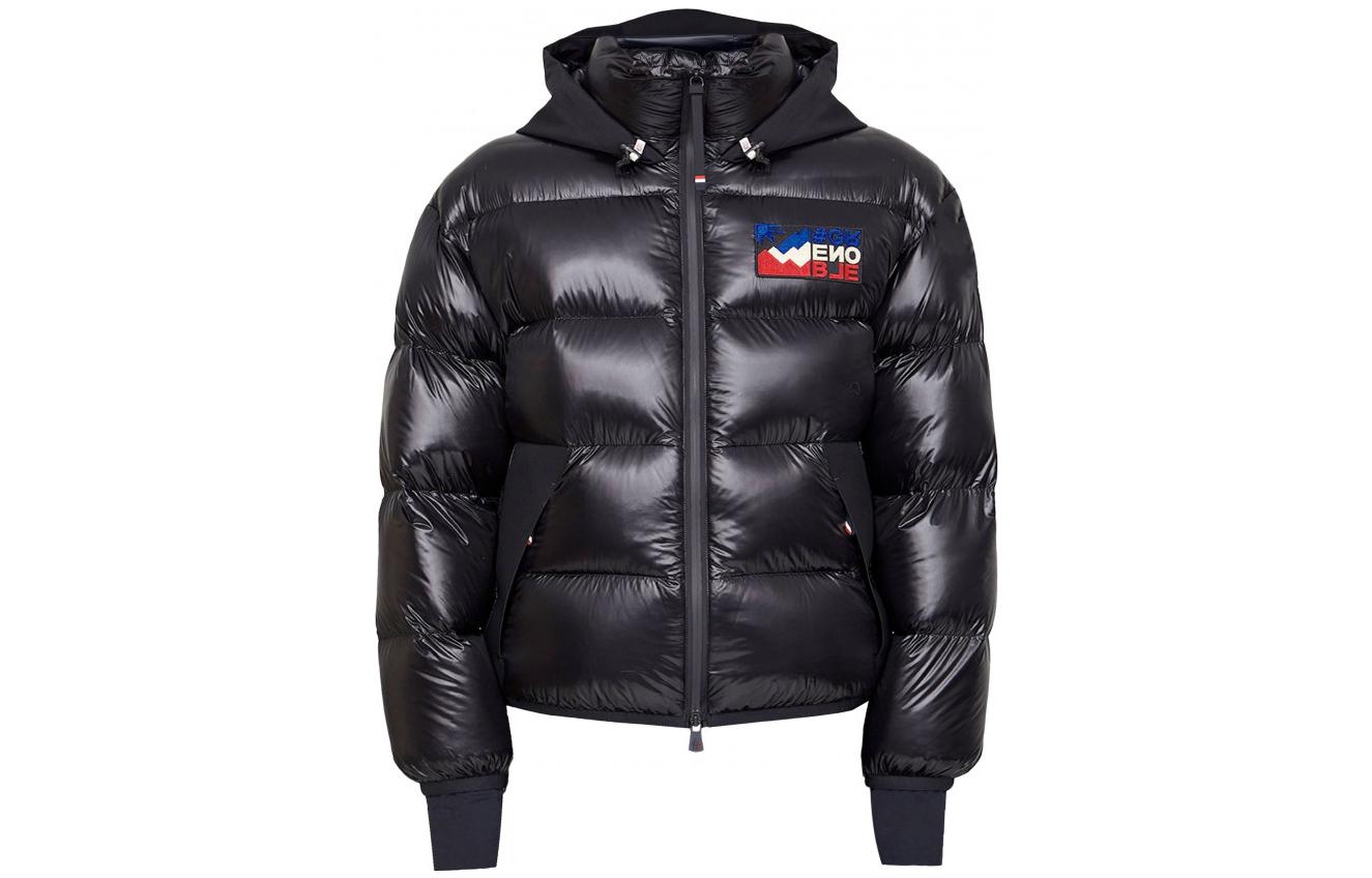 

Moncler Grenoble Пуховик с накладным логотипом, Black