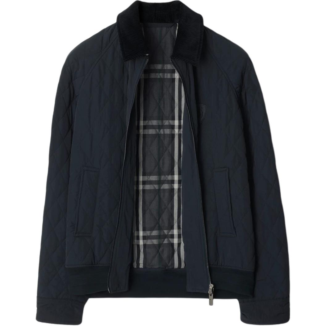 Куртка Burberry с вышитым логотипом, утепленная, синий — фото 4