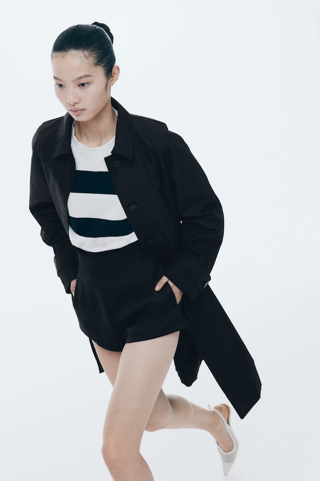 

Пальто из твила H&M, черный