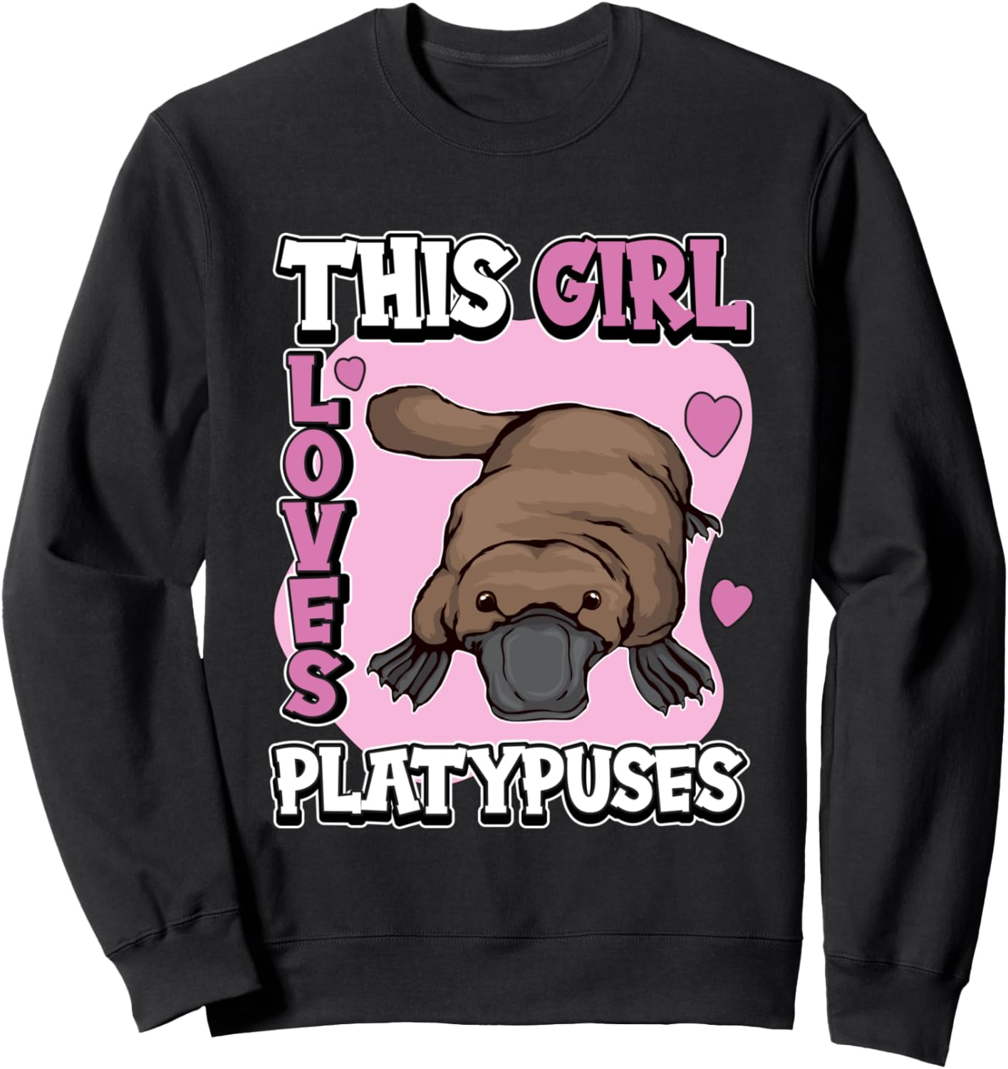 

Утконос. Эта девушка обожает утконосов. Толстовка с утконосом Funny Platypus Merch, черный