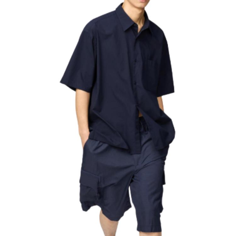 UNIQLO Рубашка X Clare Waight Keller C Collection SS25 Shirt Unisex Marine Blue — фото 4