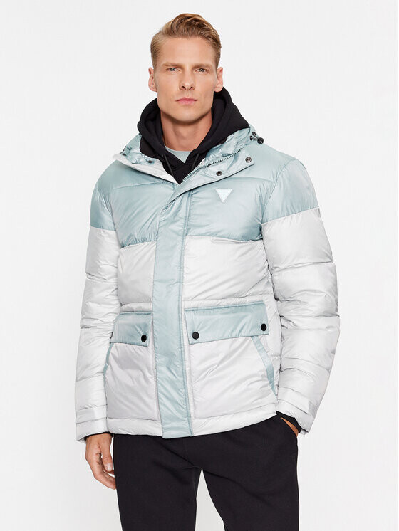 

Пуховик стандартного кроя Guess, серый
