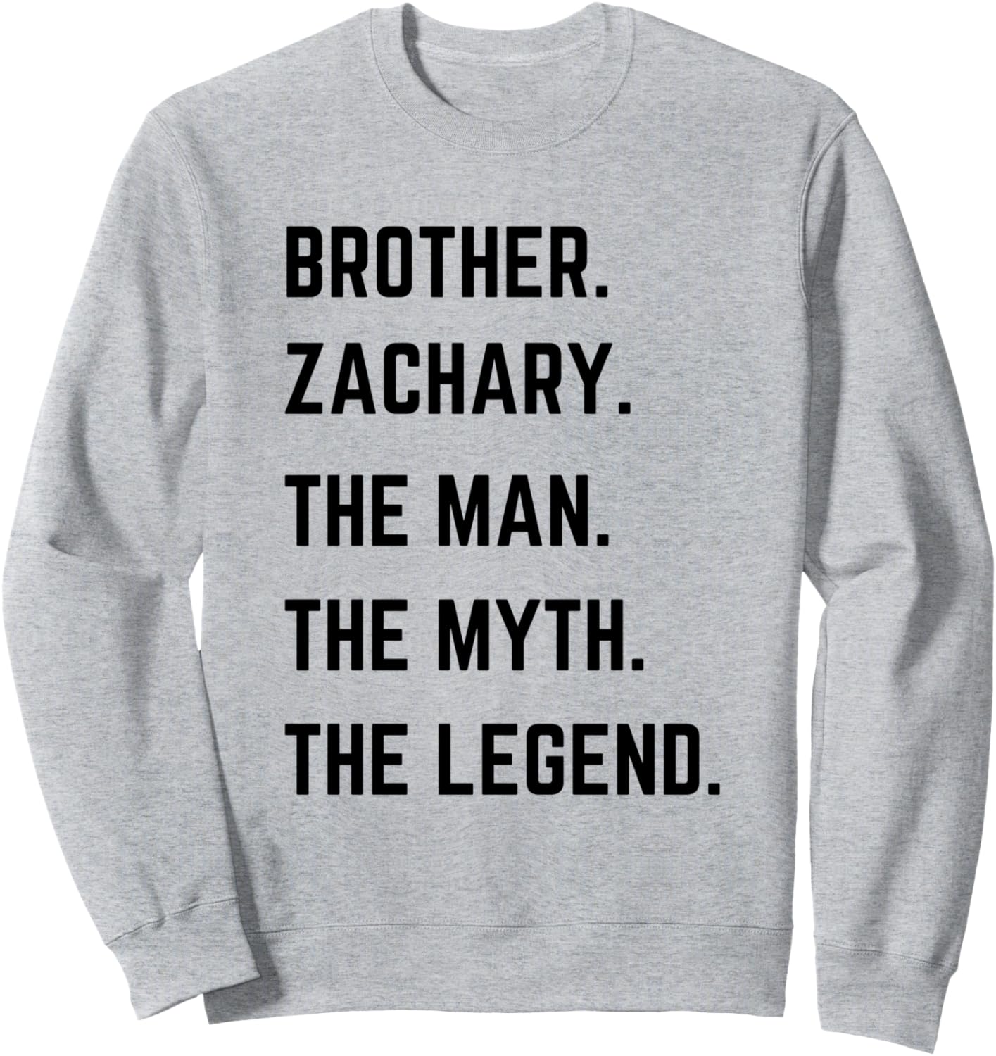 

Толстовка «Брат Захари - легендарный человек» ко Дню отца Brother The Man The Myth The Legend Mens Gifts, серый