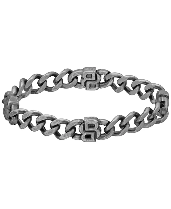 

Мужской браслет-цепочка Double B из нержавеющей стали с гальваническим чернением Hugo Boss, silver-tone