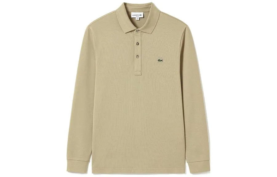 Футболка-поло мужская с воротником, умеренно прямой крой LACOSTE, e9f/оливковый — фото 4
