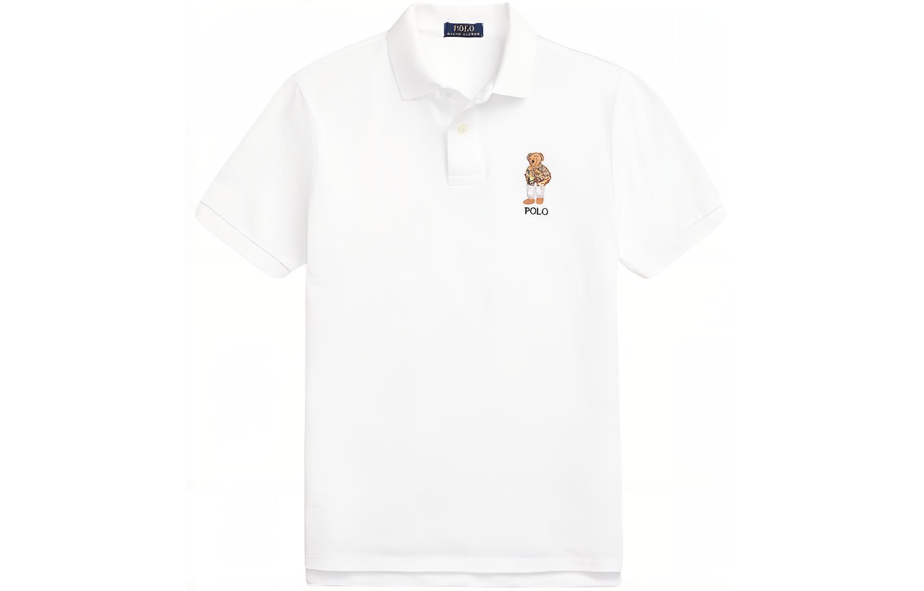 

SS24 Футболка поло мужская белая Polo Ralph Lauren