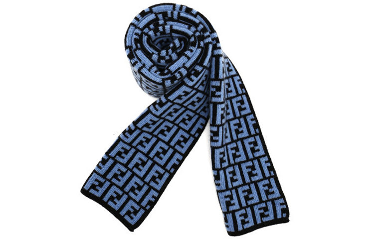 

FENDI Вязаный шарф унисекс, Blue