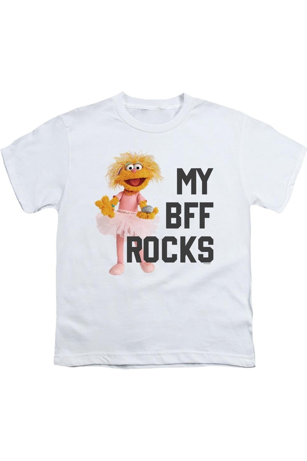 

Футболка с коротким рукавом Sesame Street Zoe Bff Rocks для детей Gildan, белый