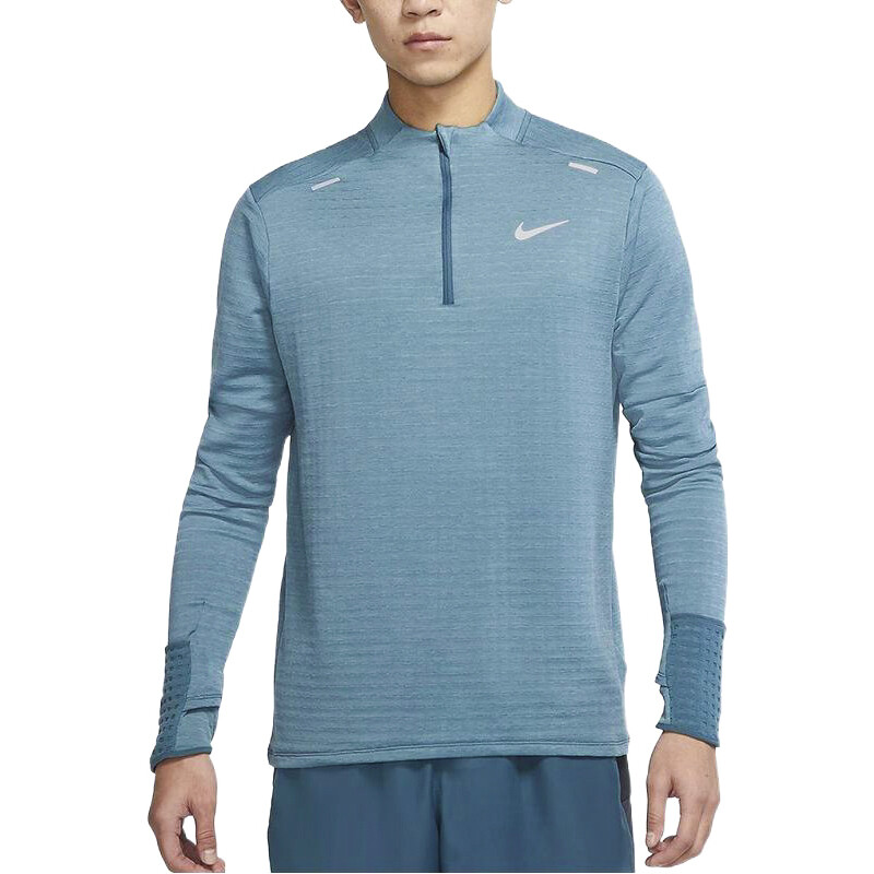 Футболка мужская павлинье-синяя Nike, синий — фото 2