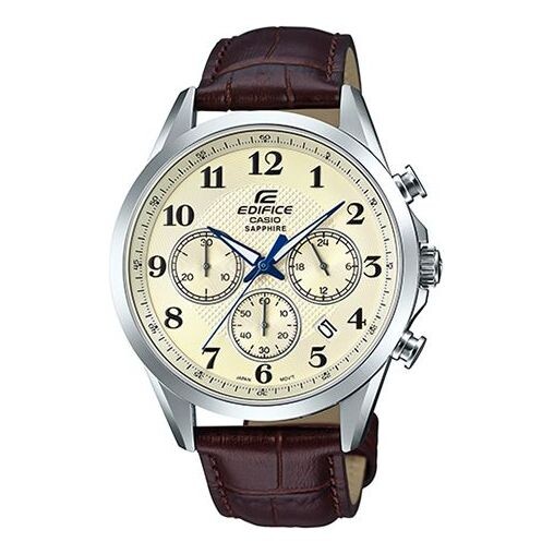 

Часы CASIO Edifice Men's Waterproof With Sapphire White/Black/ Sapphire Crystal Mens Brown Analog, коричневый