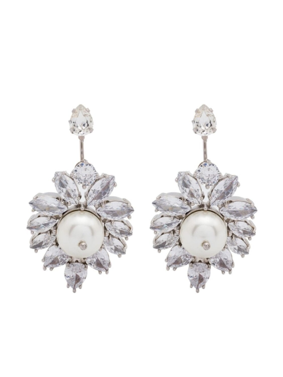

Серьги Double Ended Crystal Crest Simone Rocha, серебряный