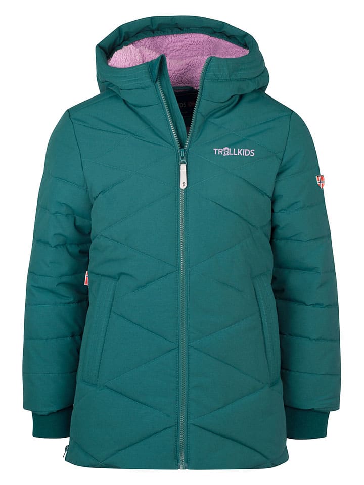 

Зимнее пальто "Берген" в цвете петроль Trollkids