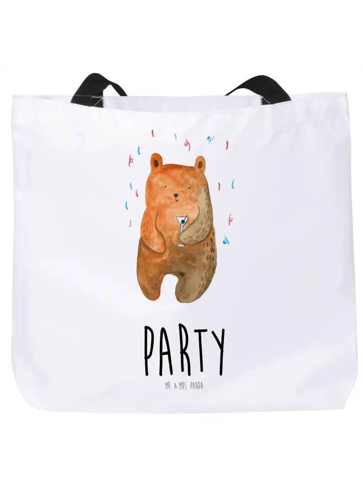 

Сумка-шоппер Mr & Mrs Panda Bär Party, белый