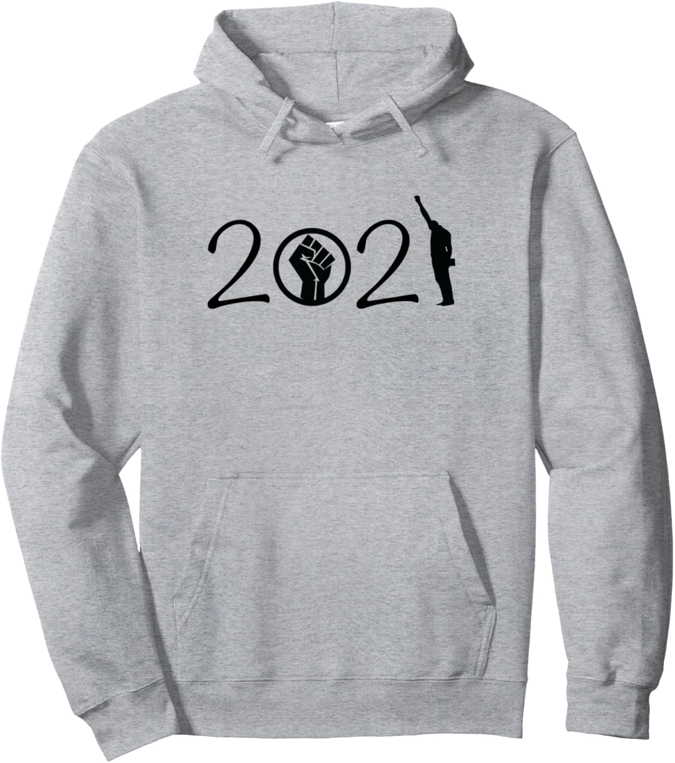 

Худи Black Power Fist 2021 Black History Month 2021 Apparel, серый