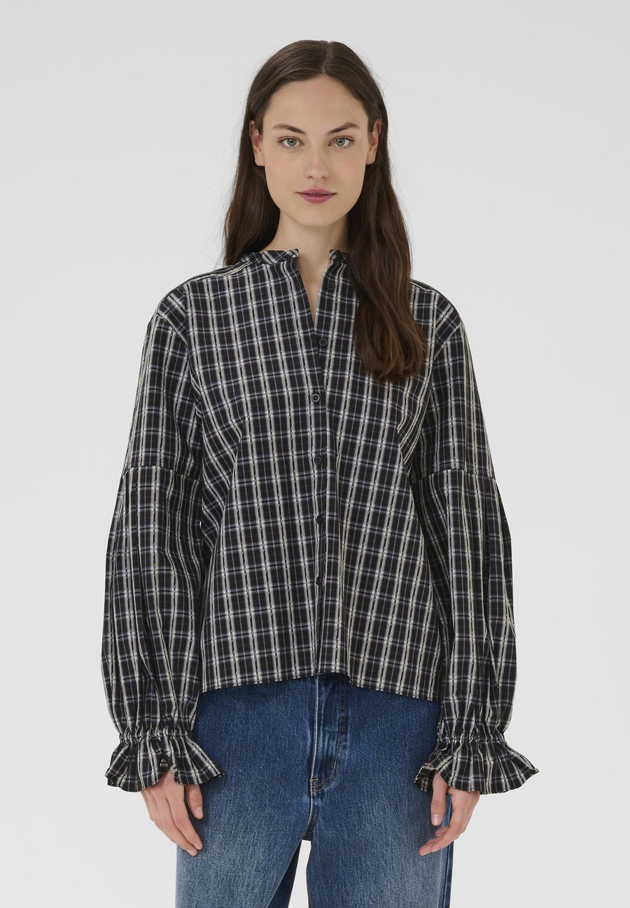 

Блуза Karen by Simonsen Button-down blouse, Destiny Check/Black