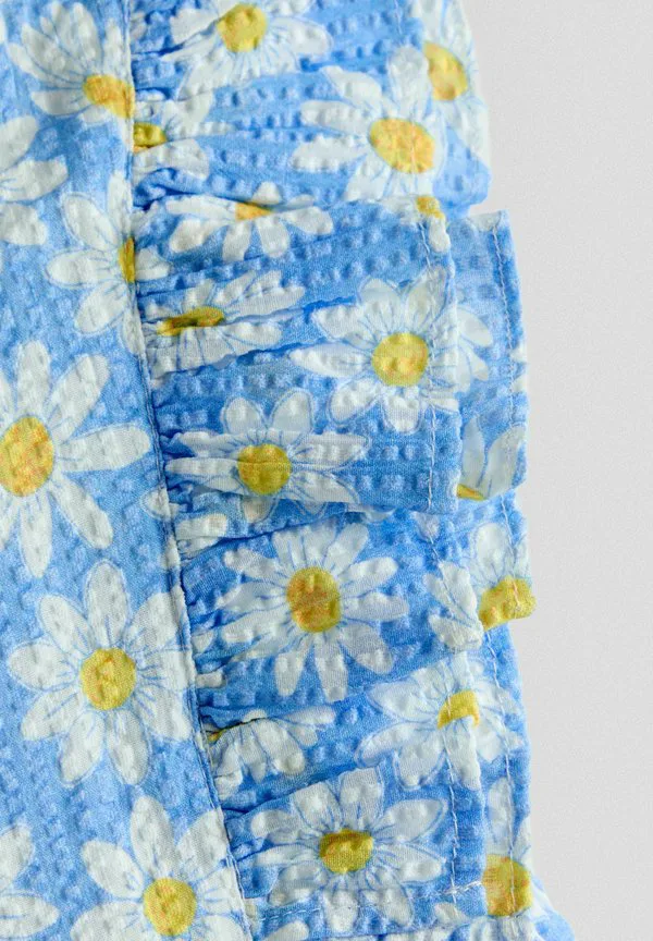 Брюки стандартного кроя с квадратным вырезом Jojo Maman Bébé, Blue Gingham Strawberry — фото 3