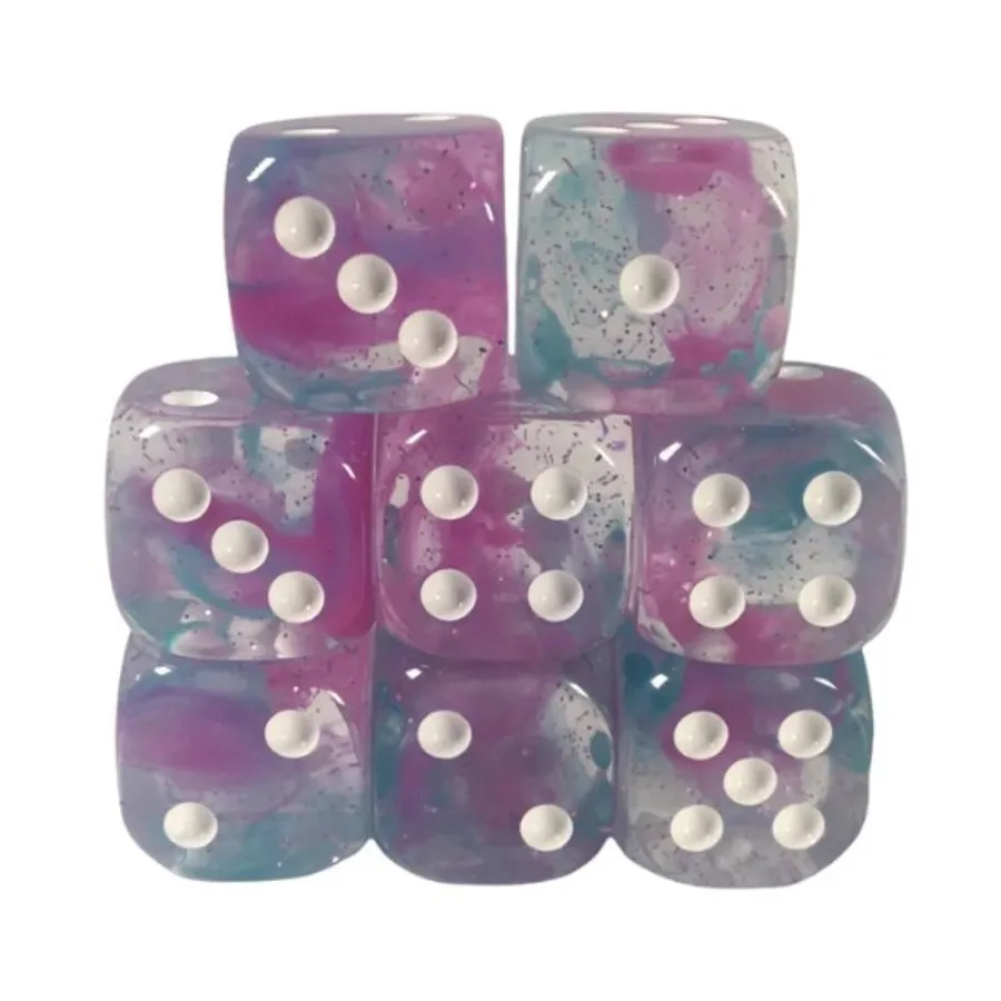 

d6 18 мм Bardic Inspiration с белым (12), Class & Creature Dice - d6 Sets