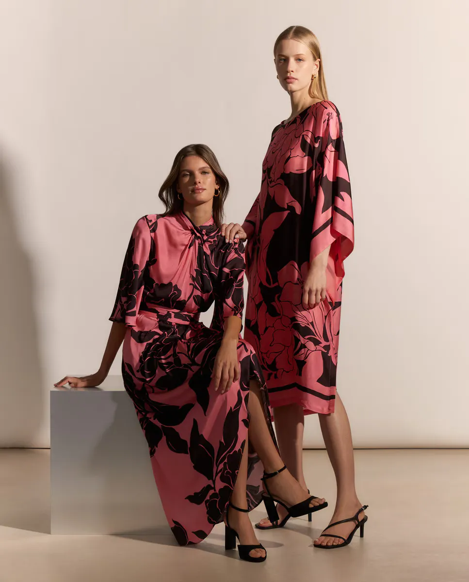 

Платье-туника с принтом Woman Fiesta El Corte Inglés, цвет Rosa